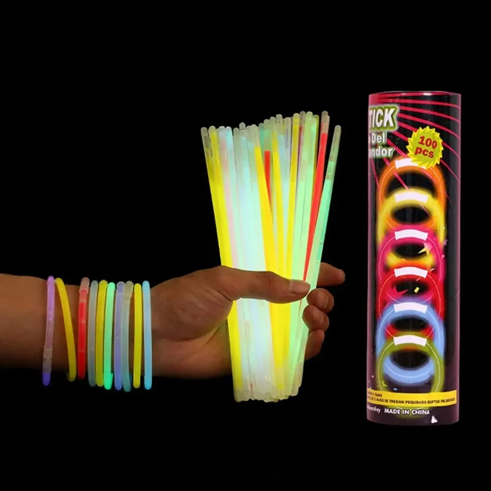 6PCs Mix Colour Glow Stick Necklace
