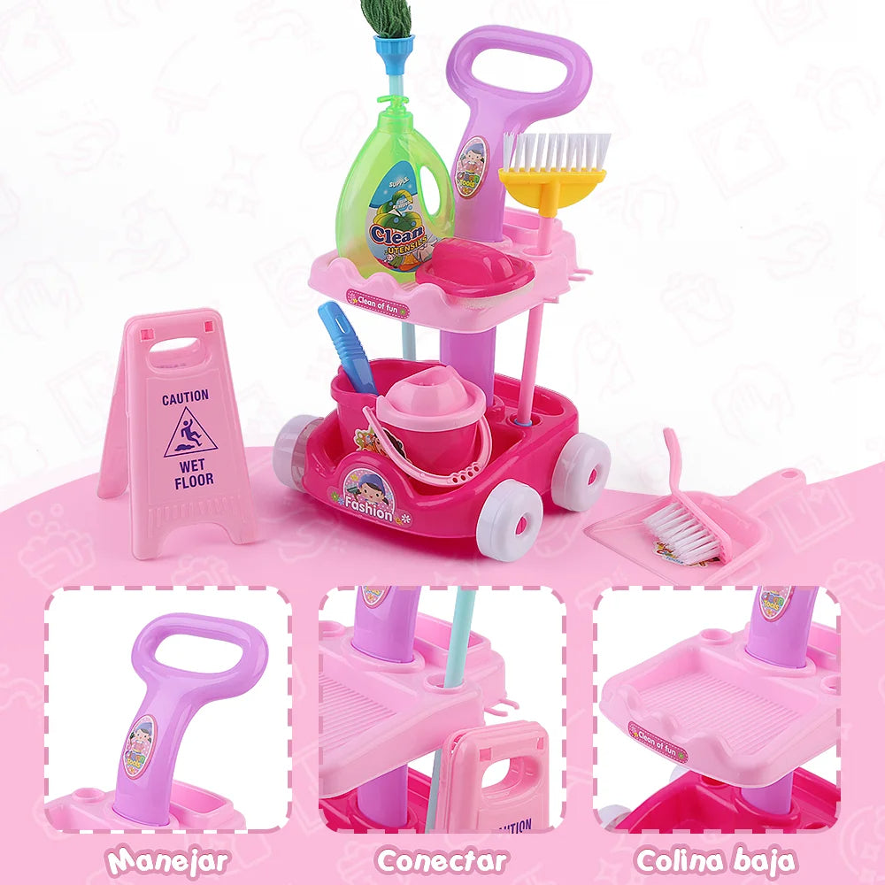 10 Piece Cleaning Car Play Set