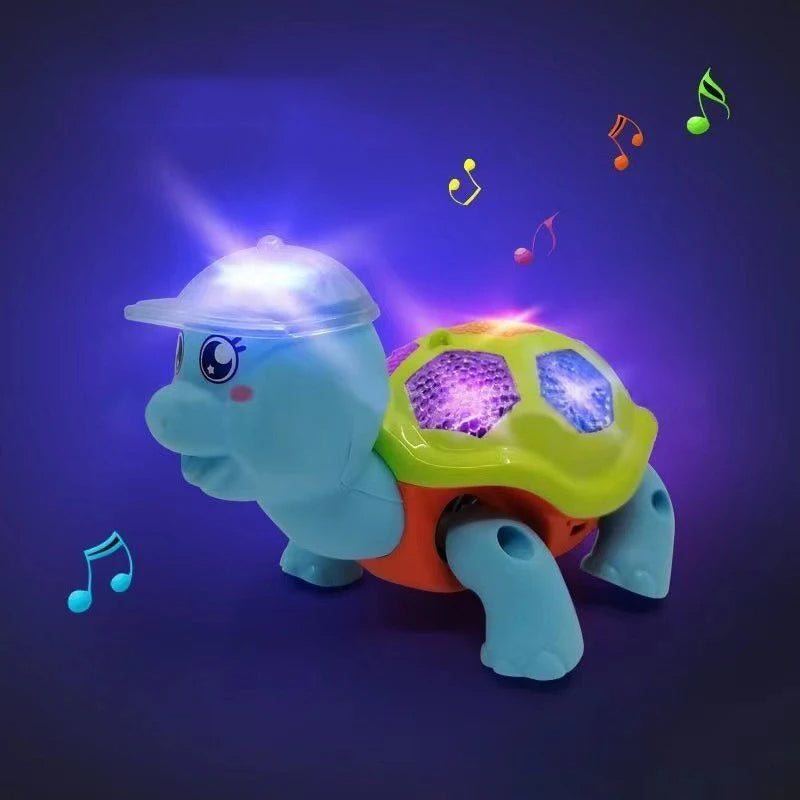 Musical & Light Rope Turtle Walking Toy