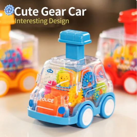 Transparent Gear Pres & Go Car Toy