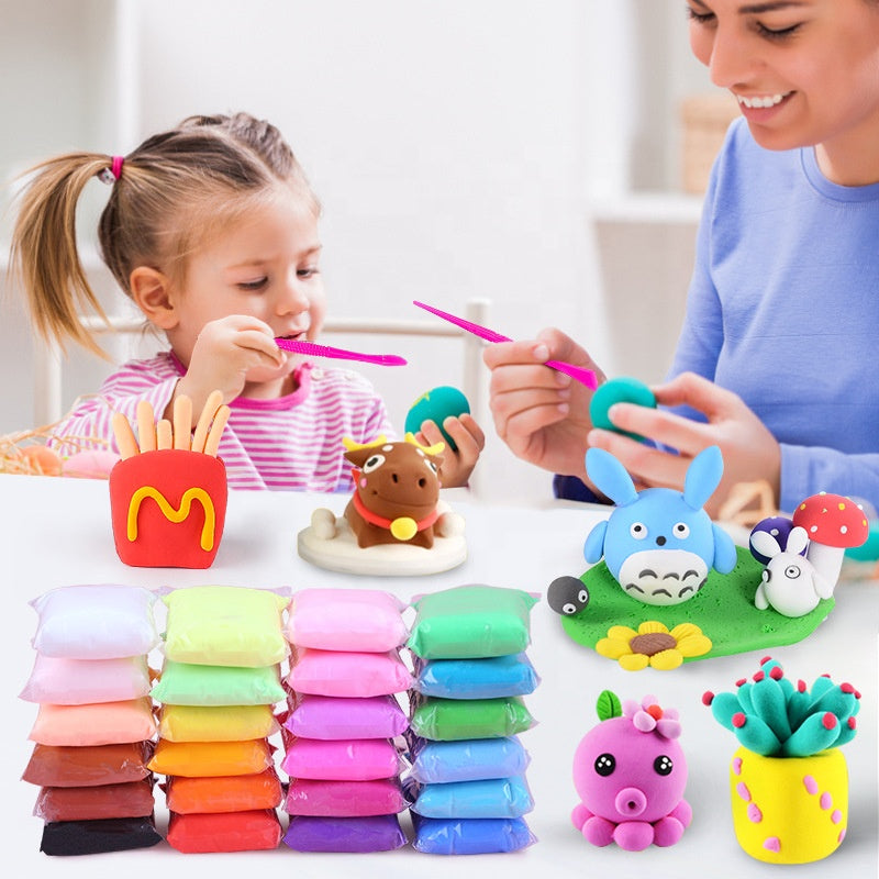 12 Colour Super Soft Modelling Clay For Kids