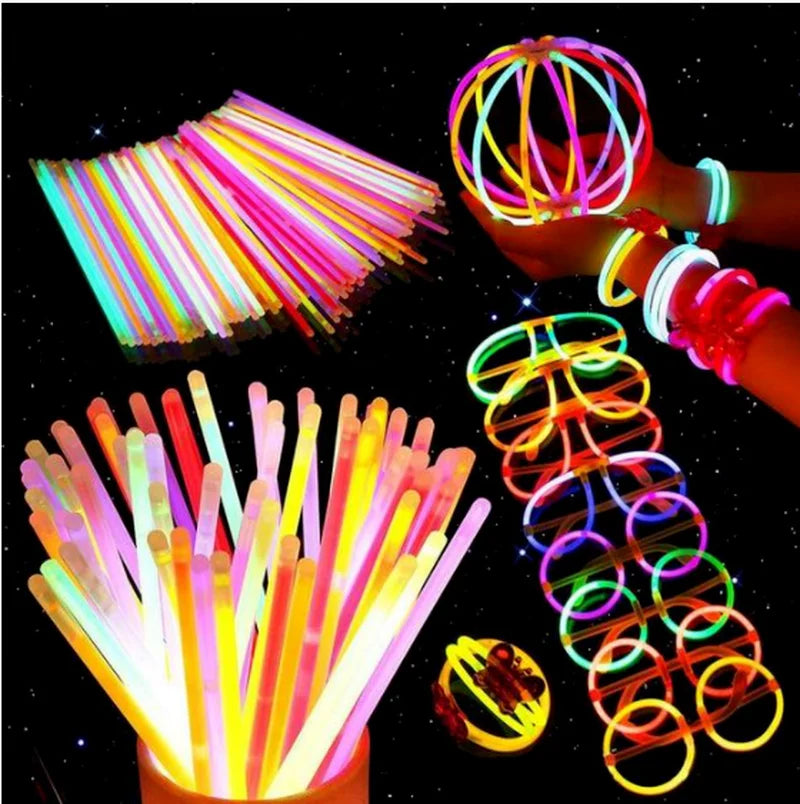 6PCs Mix Colour Glow Stick Necklace