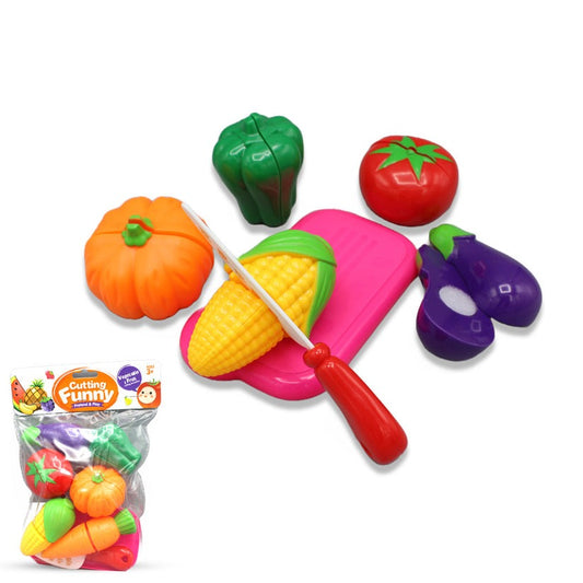 6PC Plastic Fruit Cutting Play Set