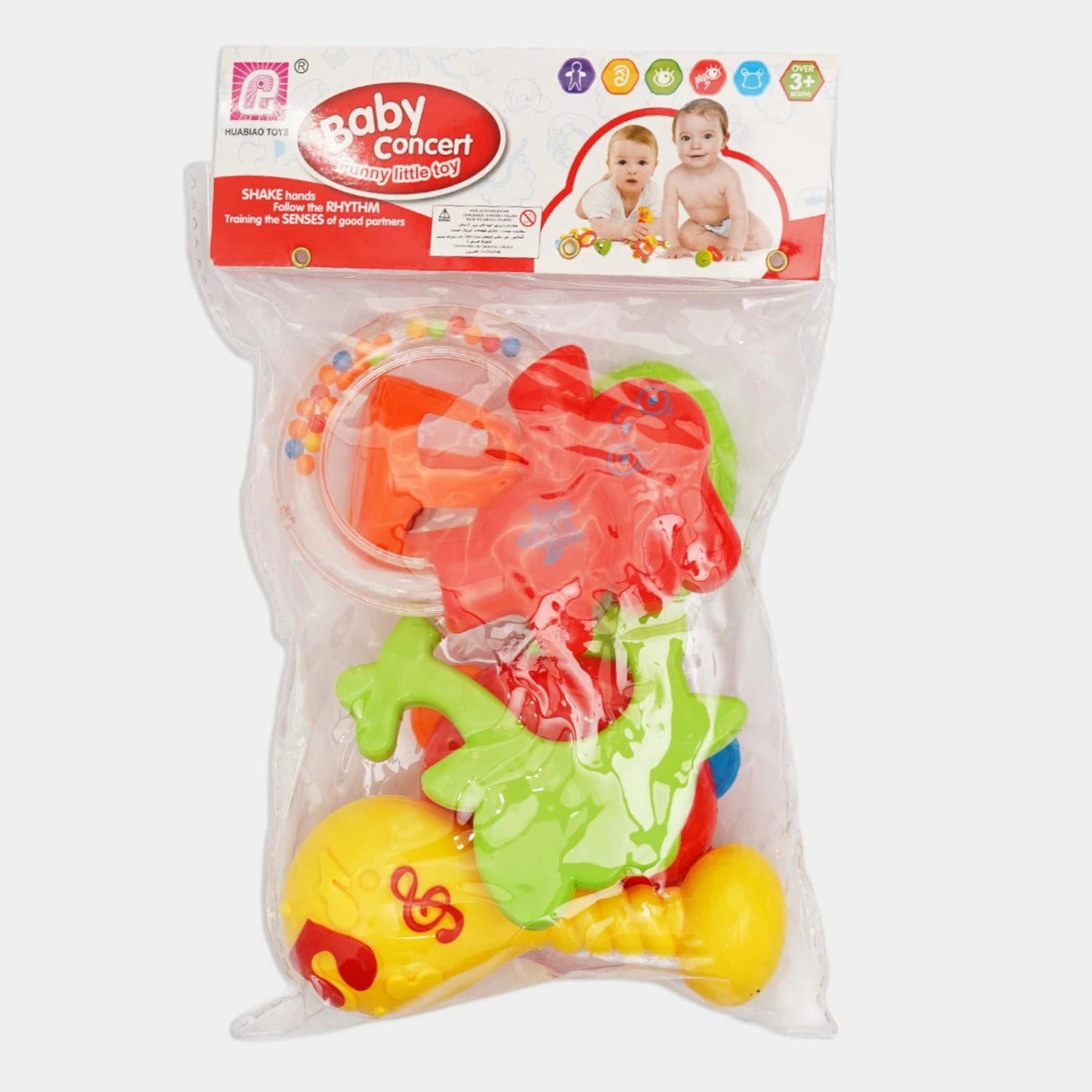 Pack of 5 - Plastic Baby Rattle Set