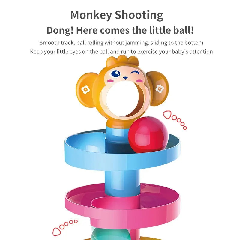 5 Layer Ball Drop and Roll Game Toy
