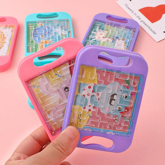 1Pc Cartoon Printed Handheld Maze Game