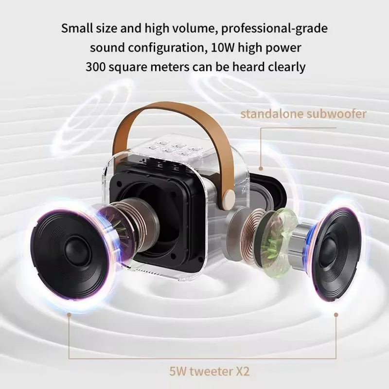 Portable Bluetooth Speaker With Wireless Mike