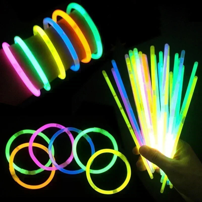 6PCs Mix Colour Glow Stick Necklace