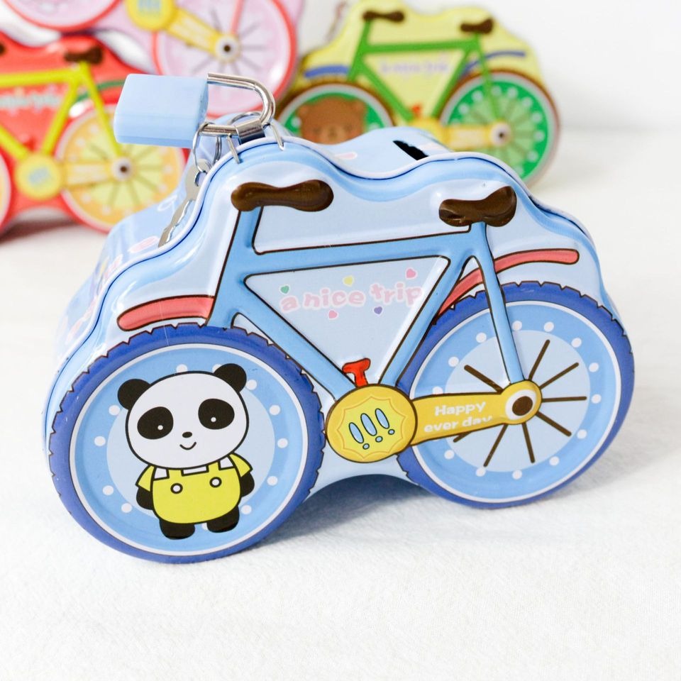 Cycle Shape Metal Coin Box