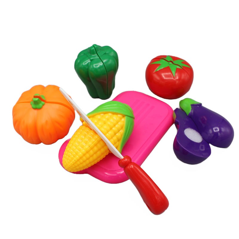 6PC Plastic Fruit Cutting Play Set