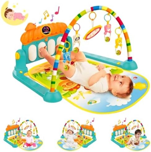 Baby Piano Play Gym With Hanging Rattles