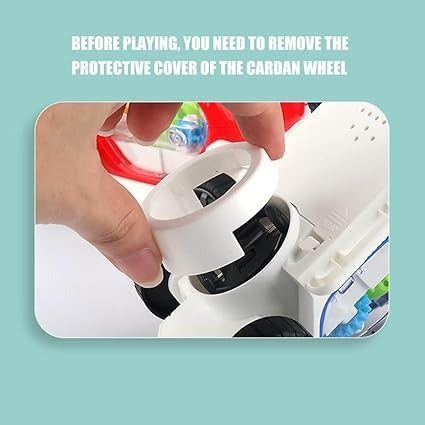Transparent Gear Musical Police Car Toy