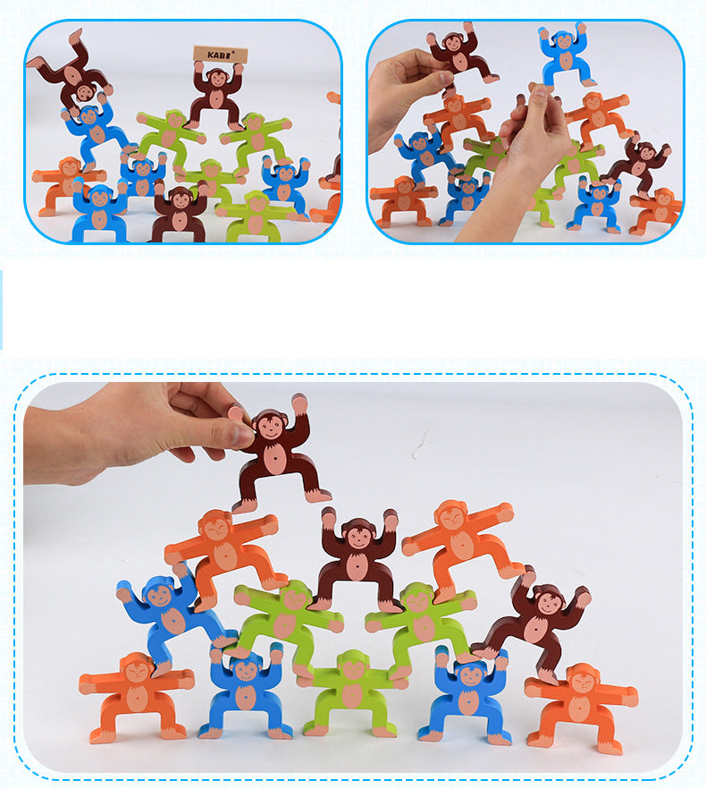 16Pcs Monkey Balance Game