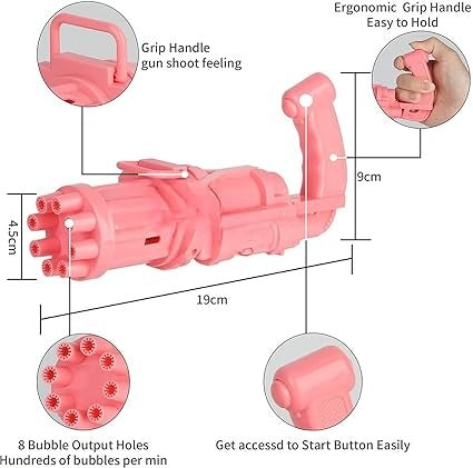 8 Hole Automatic Bubble Machine Gun