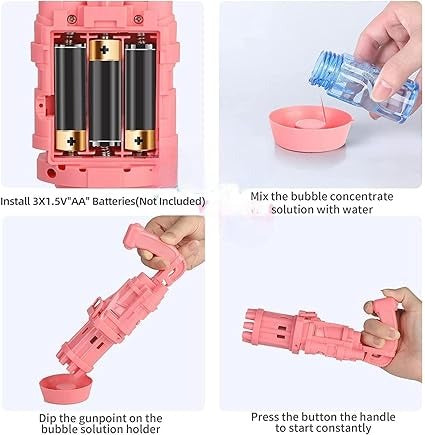 8 Hole Automatic Bubble Machine Gun