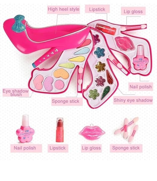 Portable Sandal Shape Kids Makeup Kit