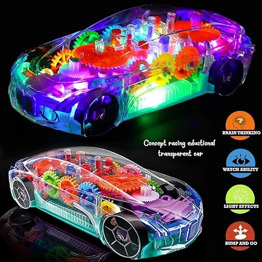 Plastic Transparent 5D Light Gear Car