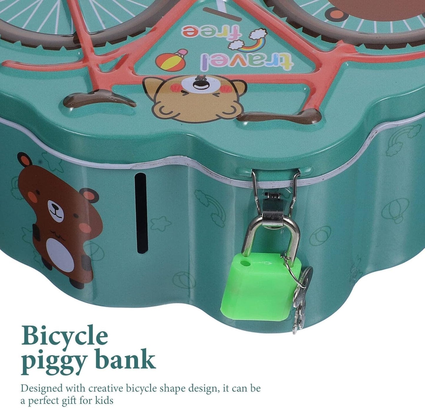Cycle Shape Metal Coin Box