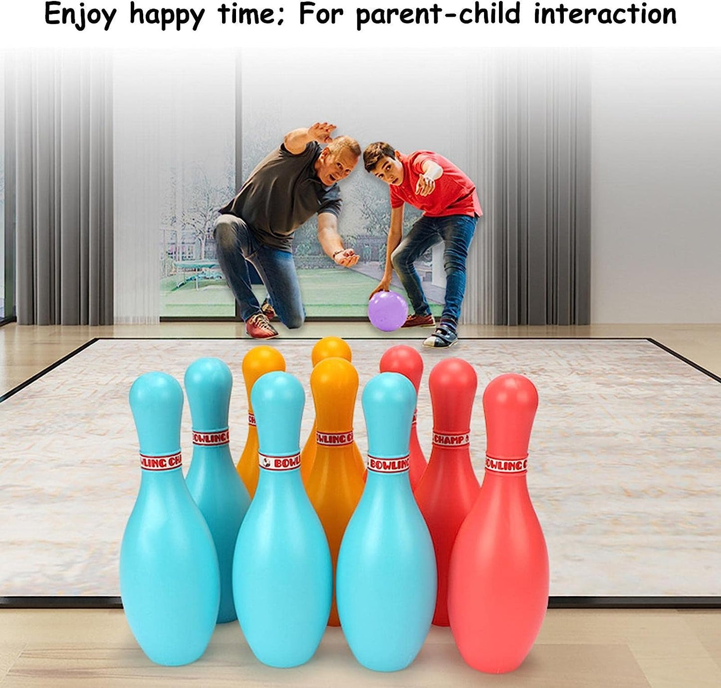 Bowling Game For Kids (6 Pins & 2 Balls)