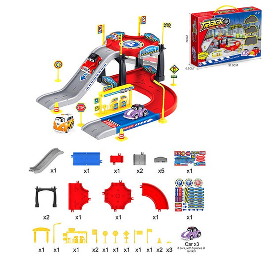 City Parking Car Track Toy Set