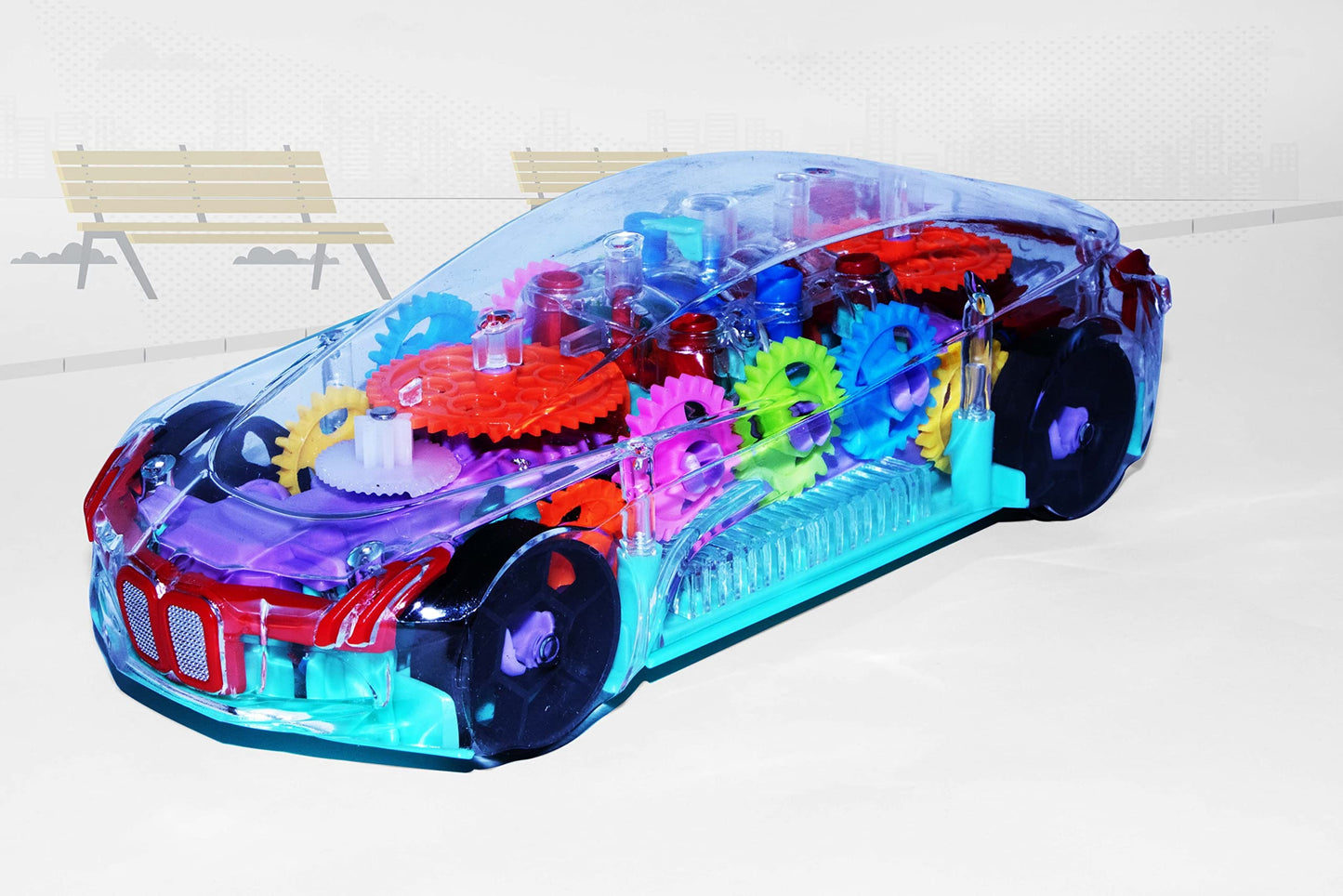 Plastic Transparent 5D Light Gear Car