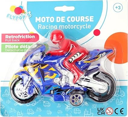 Plastic Pullback Motorcycle Toy