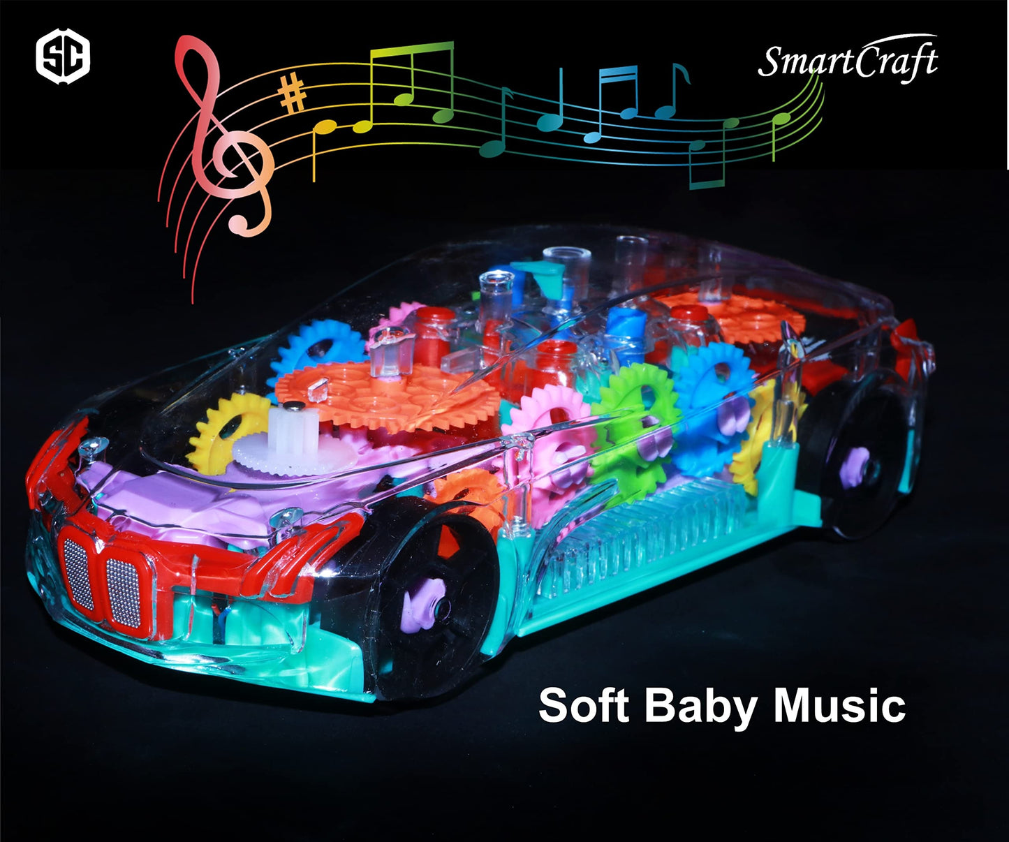 Plastic Transparent 5D Light Gear Car