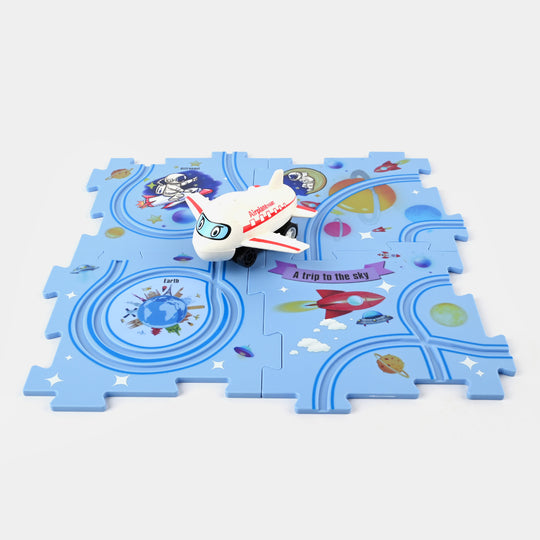 Rail Car Puzzle Track Playset