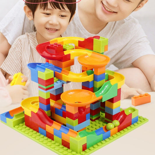 86Pcs Block Maze Ball Race Track Building