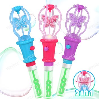 Magic Light Butterfly With Bubble Stick