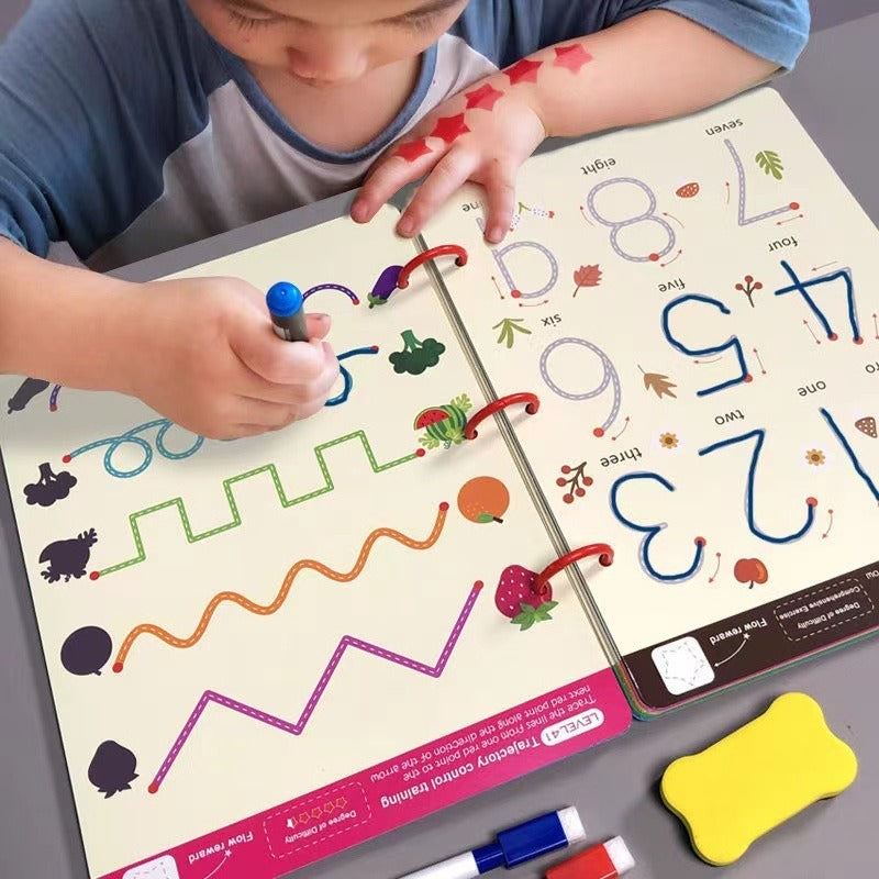 64Pages Magic Learning & Writing Book (with 2 Markers)