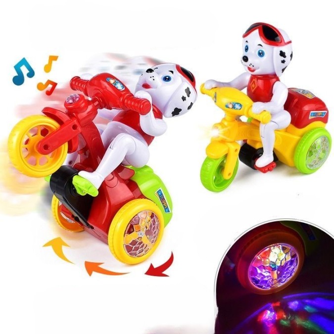 360 Rotating Music Puppy Stunt Tricycle