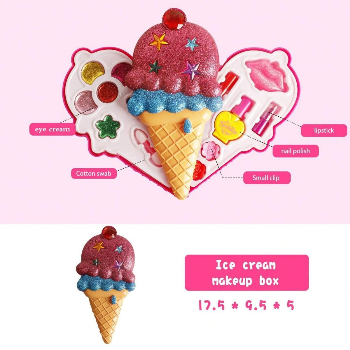 Ice Cream Cone Shape Makeup Set