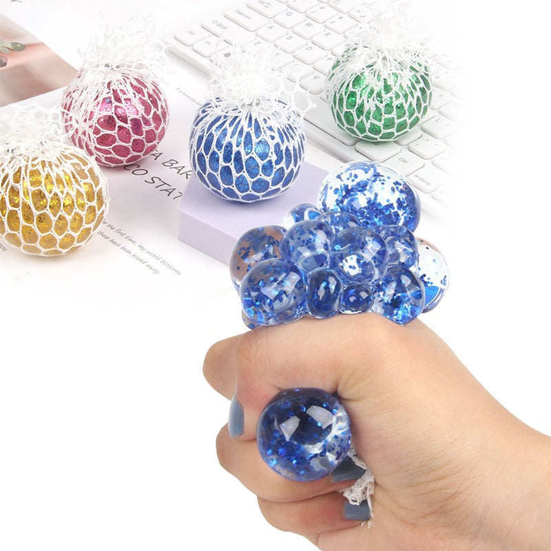 1PC Anti Stress Grape Mesh Ball