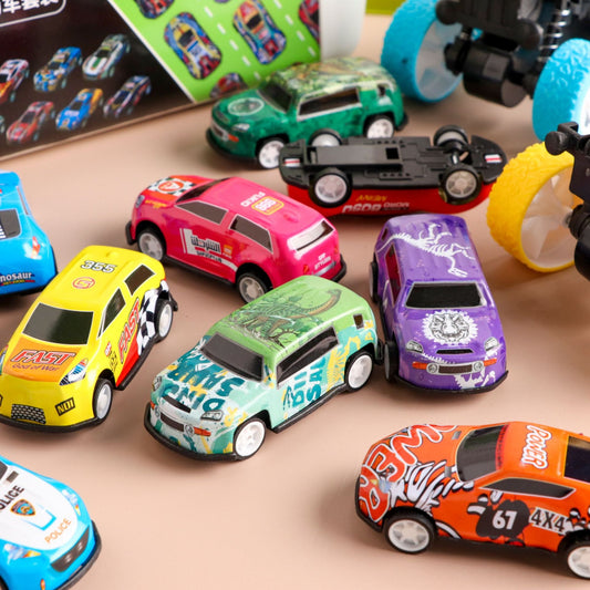 Pack Of 12 - Metal Fraction Sports Car