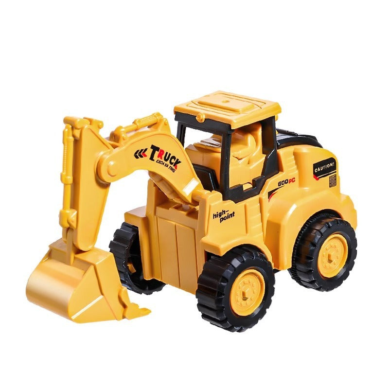 Press & Go Engineering Car Toy with Movable Joints