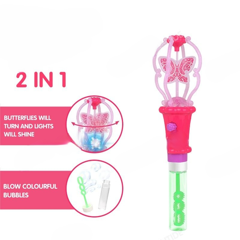 Magic Light Butterfly With Bubble Stick