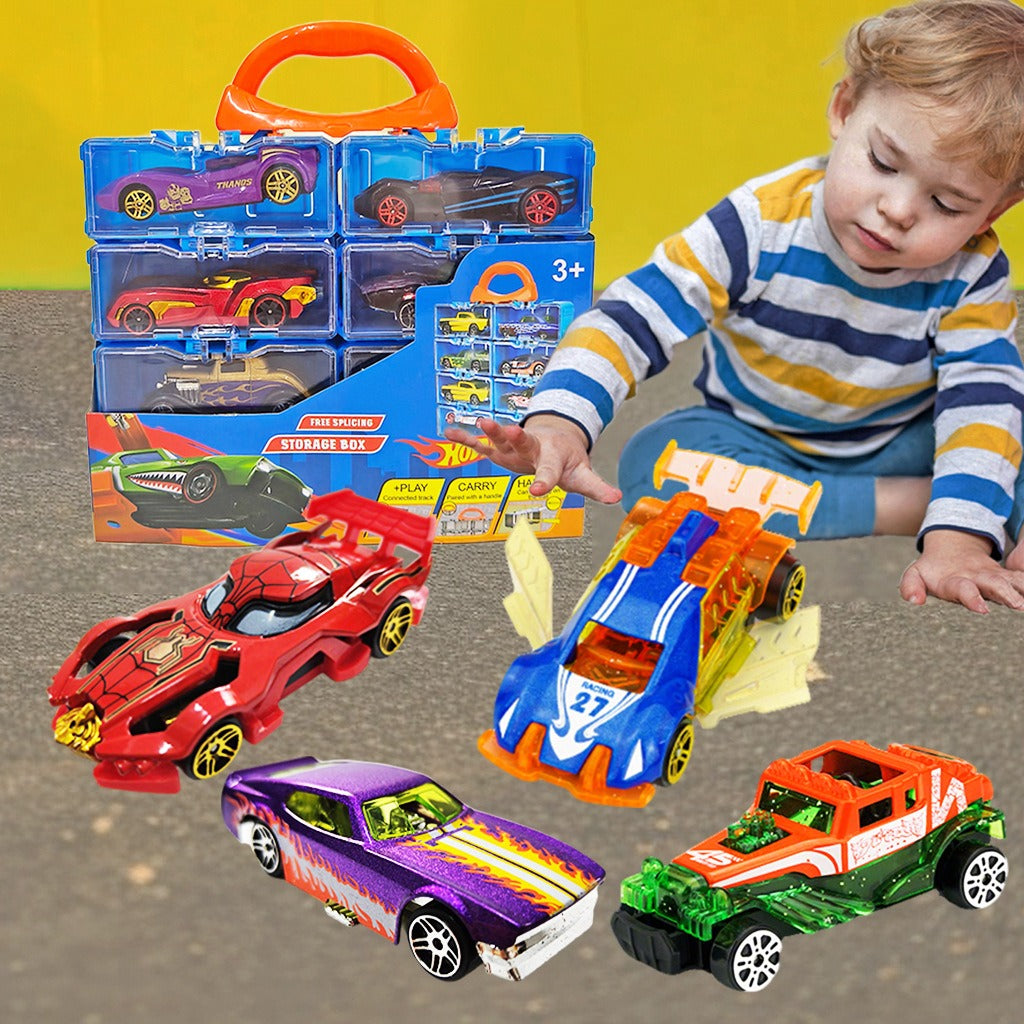 Pack of 3 - Metal Car with Storage Box