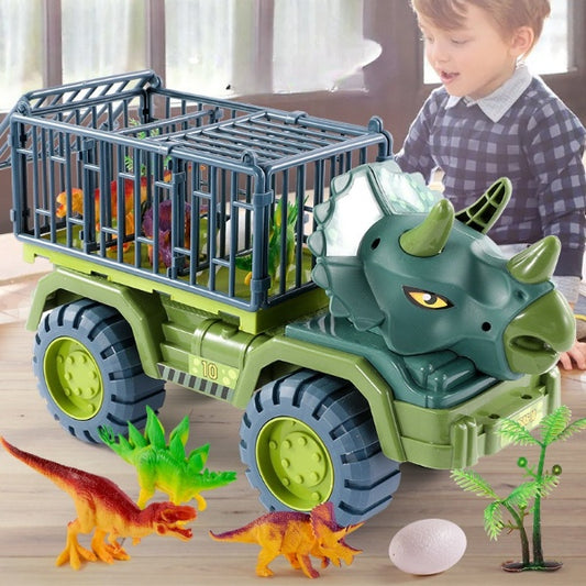 Plastic Cage Dinosaur Transporter Truck Toy