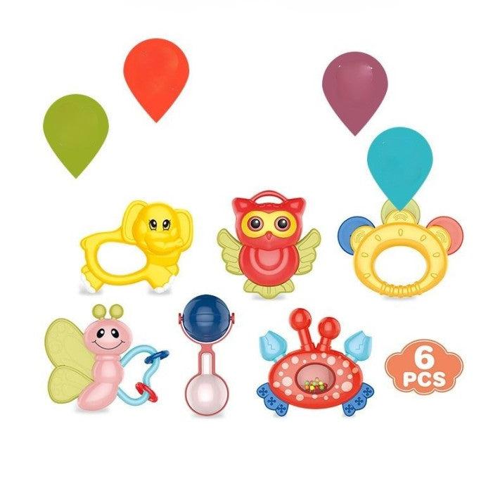 6Pcs Rattle Toy Set For New Born Baby