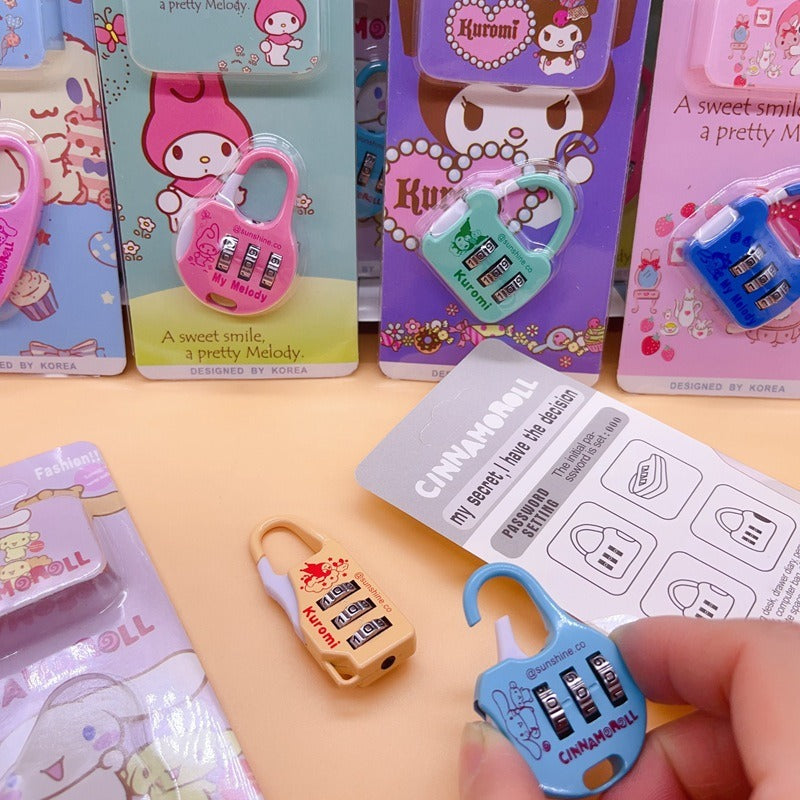 1Pc 3 Digit Password Lock Mini Padlock