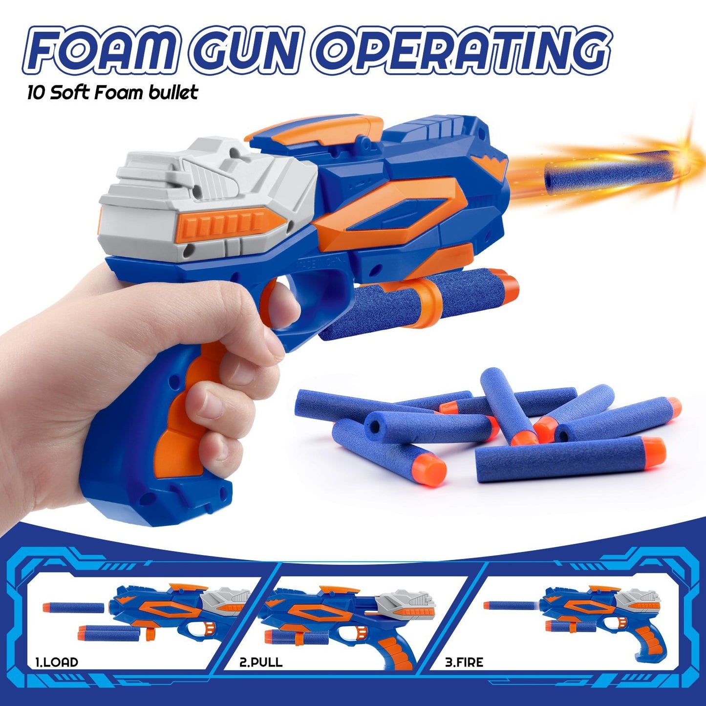 Soft Foam Bullet Blaster Gun Toy