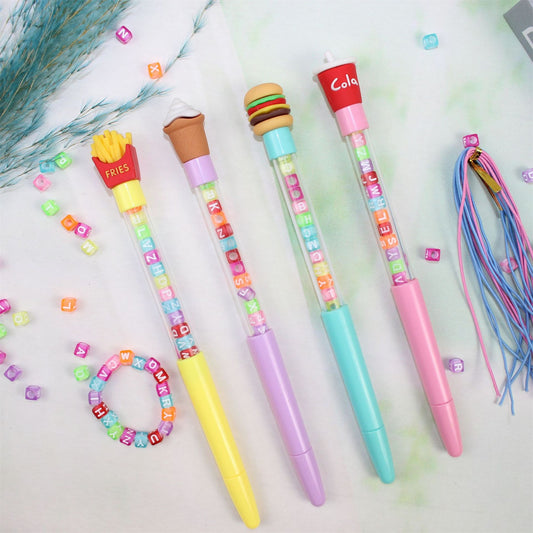 1PC Fast Food Alphabets Dice Pen