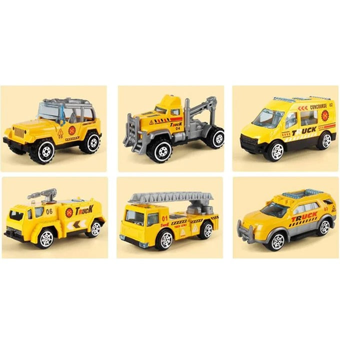 Pack Of 6 Die-Cast Metal Cars