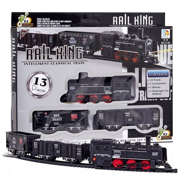 13Pcs Black Rail Track Train Toy