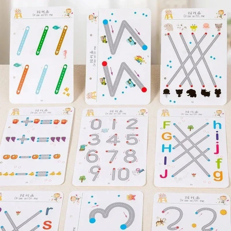 64Pages Magic Learning & Writing Book (with 2 Markers)