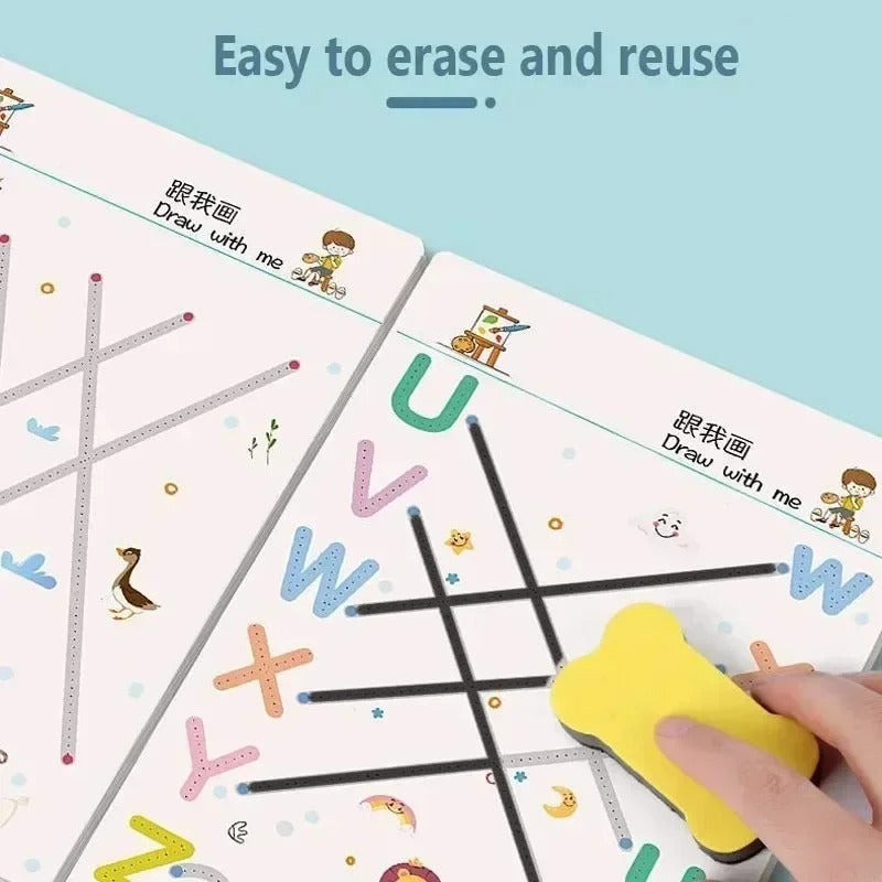 64Pages Magic Learning & Writing Book (with 2 Markers)