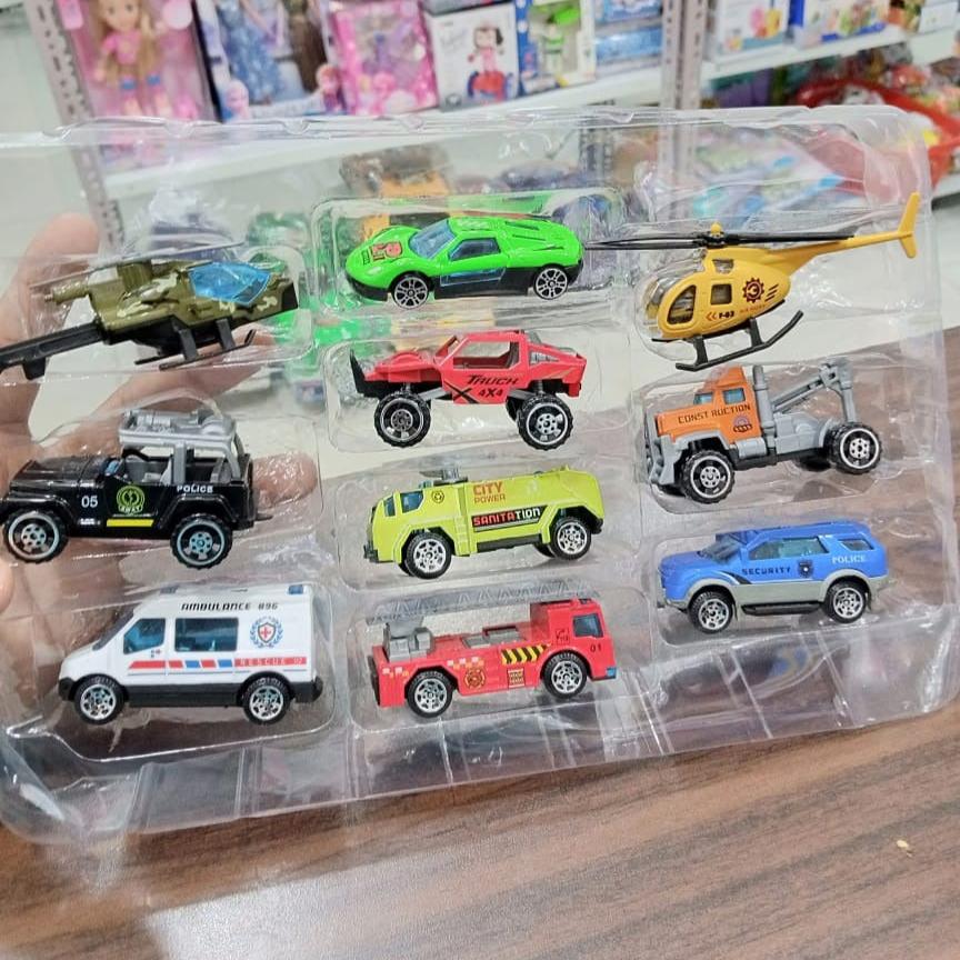 Pack Of 10 - Metal Car Toy Set