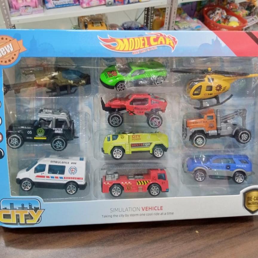 Pack Of 10 - Metal Car Toy Set