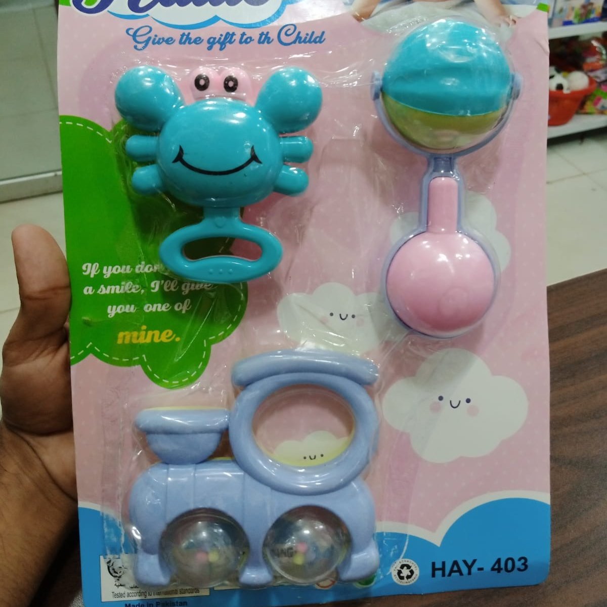 Pack of 3 Baby Rattle Set